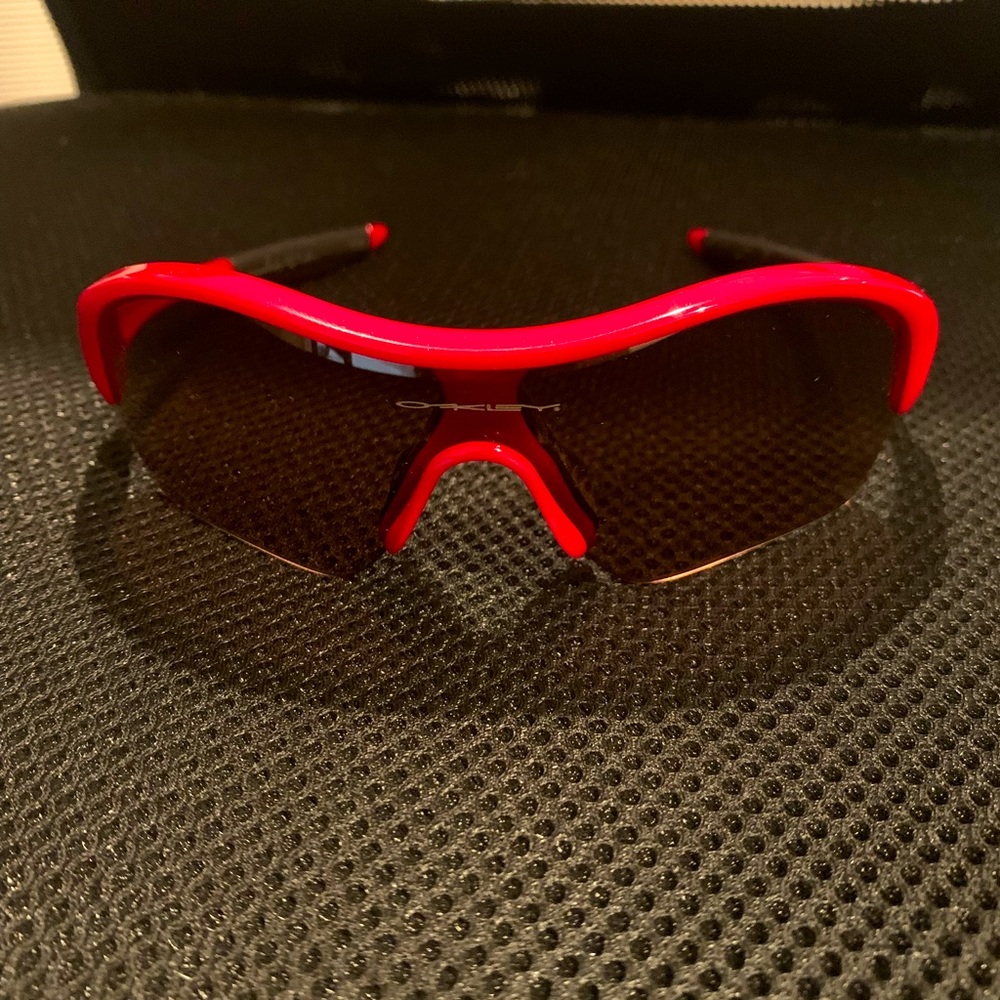 Oakley red sport sun glasses - never worn, brand new without tags